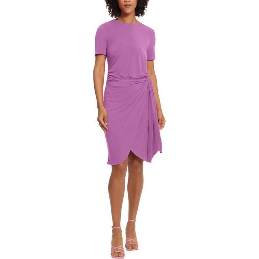 Maggy London Purple Draped Dress